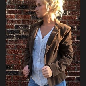 Ann Taylor Suede Brown Blazer